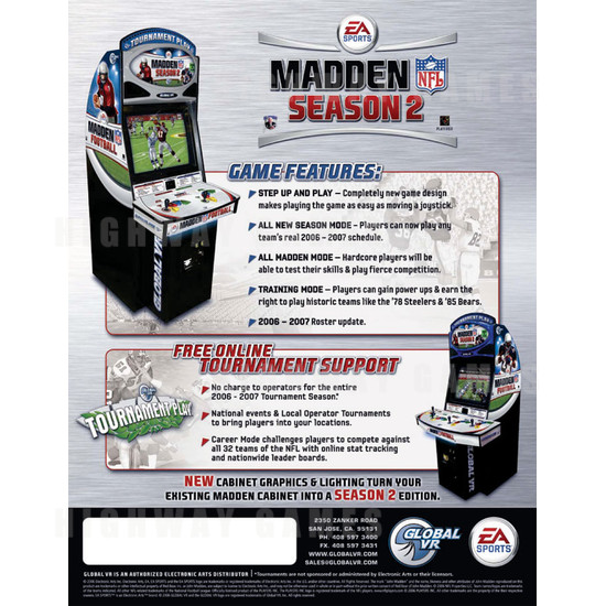 Madden NFL Football Season 2 - Brochure Back