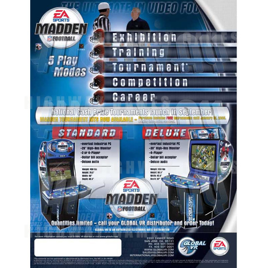 Madden NFL Football - Brochure Back