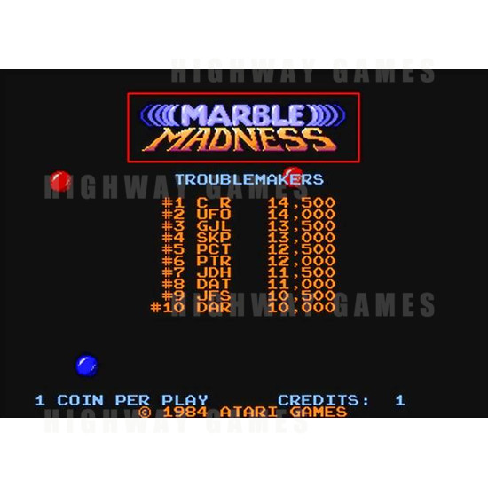 Marble Madness - Title Screen 31KB JPG