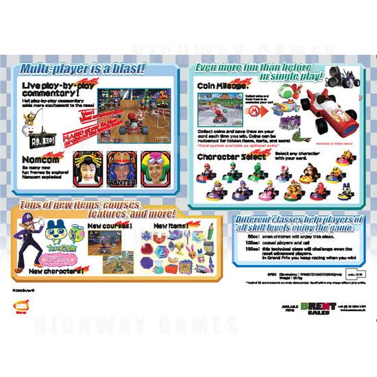 Mario Kart Arcade GP 2 Driving Machine - Brochure Back