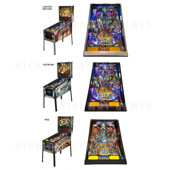 Metallica Pinball Pro Machine - All Cabinets/Playfields