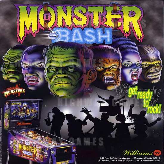 Monster Bash Pinball (1998) - Brochure Front