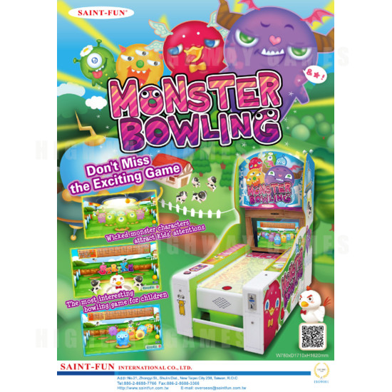 Monster Bowling Arcade Machine - Monster Bowling Arcade Machine Brochure