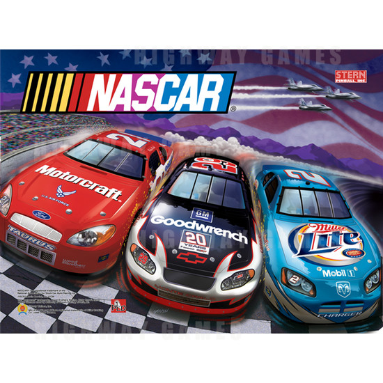 NASCAR Pinball (2005) - Miller Backglass