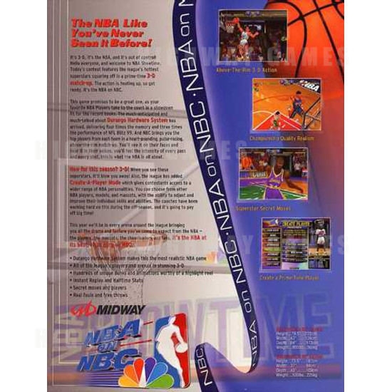 NBA Showtime: NBA on NBC - Brochure Back