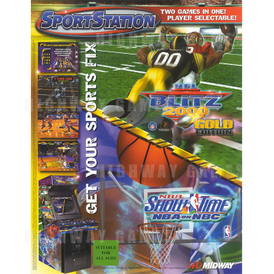 NBA Showtime/ NFL Blitz 2000 - Brochure Front