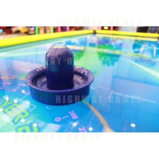 Neon Air Hockey Table - neon air hockey table top with puck.jpg