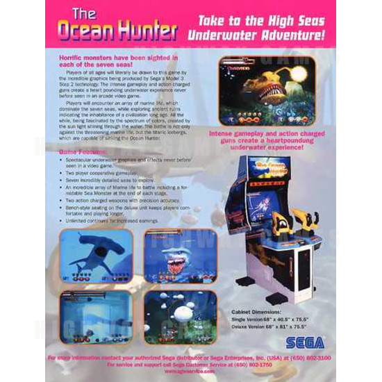 Ocean Hunter SD - Brochure Back