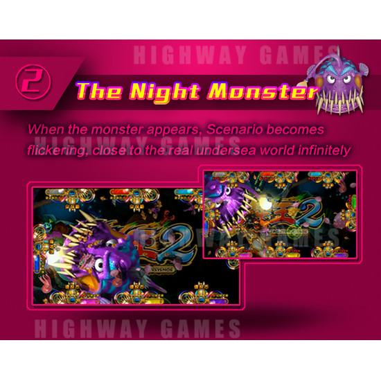 Ocean King 2: Monster's Revenge 55" Arcade Machine - Ocean King 2 : Monster's Revenge - The Night Monster