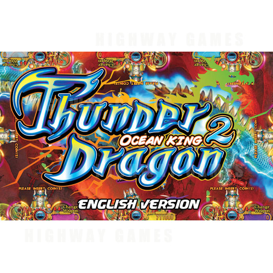Ocean King 2: Thunder Dragon Arcade Machine - Thunder Dragon Logo