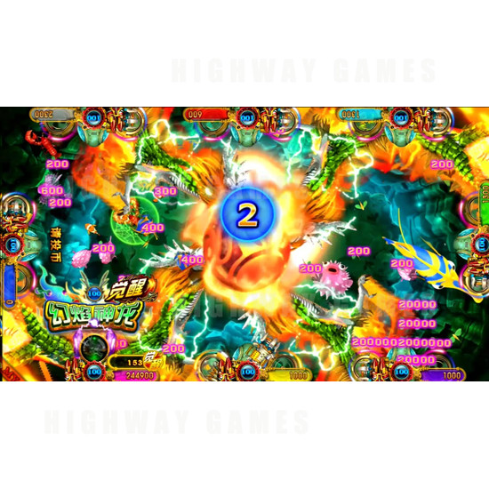 Ocean King 3 Monster Awaken Arcade Fish Machine - Flaming Dragon