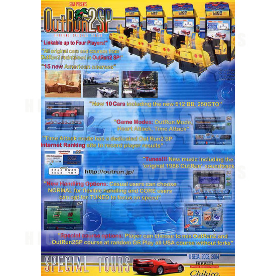 OutRun 2 Special Tours - Brochure Back