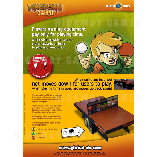 Ping Pong Kombat - Brochure Back