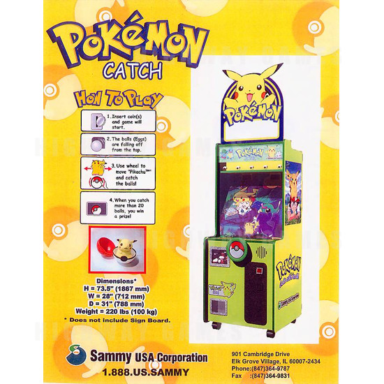 Pokemon Catch - Brochure Back