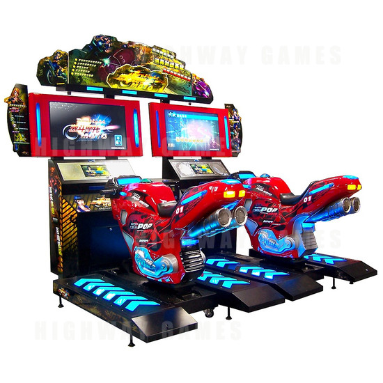 Pop Moto Twin Player Motocycle Arcade Machine - Machine