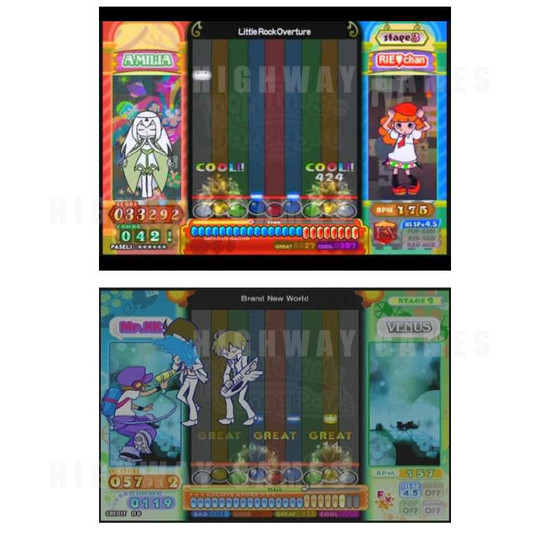 Pop n Music Sunny Park Arcade Machine - Screenshot