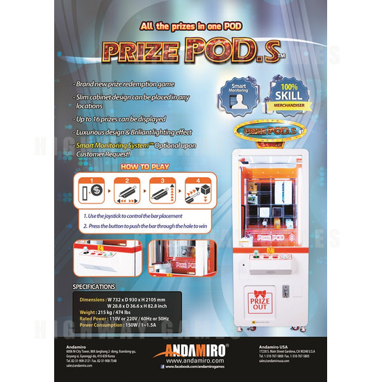 Prize POD S Arcade Machine - Prize POD S Arcade Machine Brochure