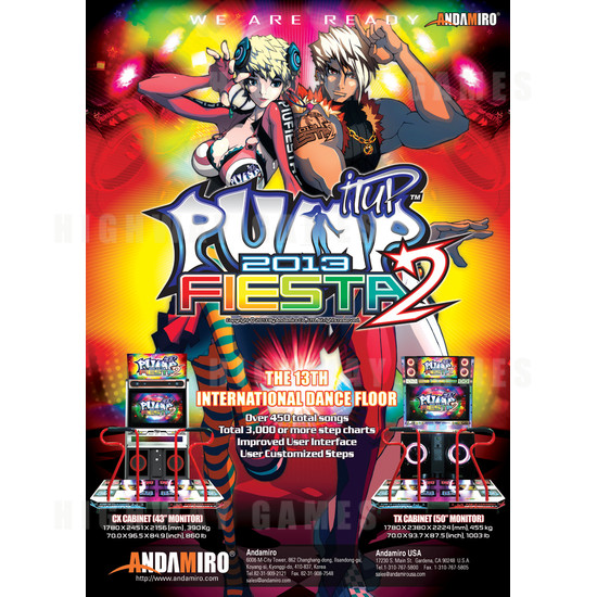 Pump It Up Fiesta 2 TX Arcade Machine - Brochure Front