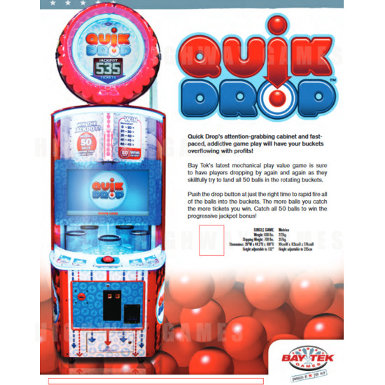 Quik Drop Arcade Machine - Quik Drop Arcade Machine - Brochure