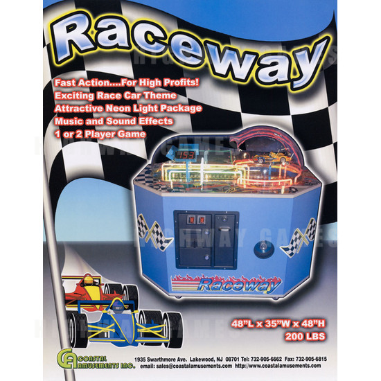 Raceway Redemption Machine - Raceway Brochure