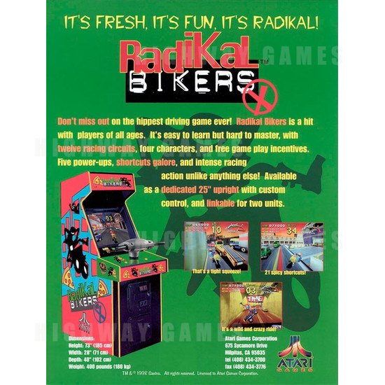 Radikal Bikers (US Make) - Brochure Back