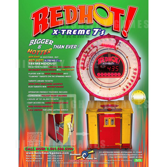 Red Hot! X-Treme 7's Ticket Redemption Machine - Brochure
