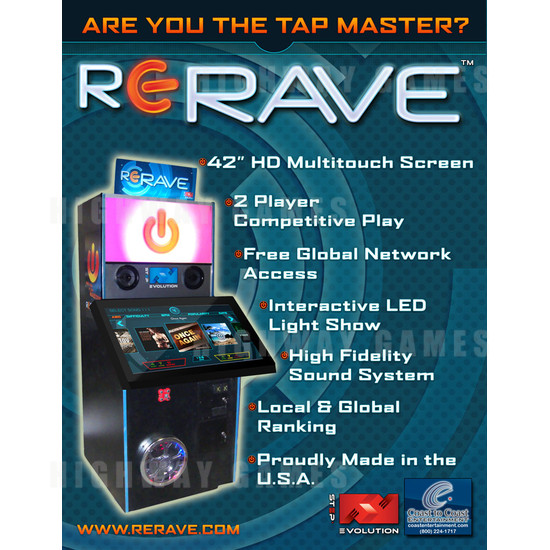 ReRave Music Arcade Game - Brochure