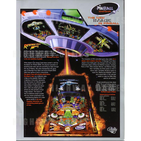 Revenge from Mars Pinball (1999) - Brochure Inside 01