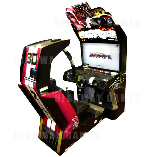 Road Fighters 3D Arcade Driving Machine - Full View