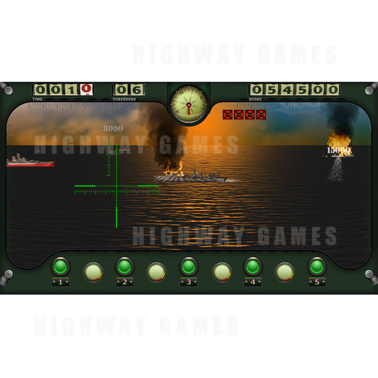 Sea Wolf: The Next Mission - Upright Arcade Model - Screenshot