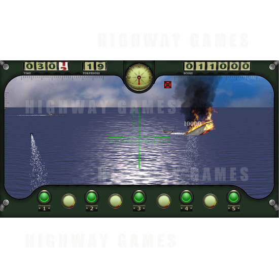 Sea Wolf: The Next Mission - Upright Arcade Model - Screenshot