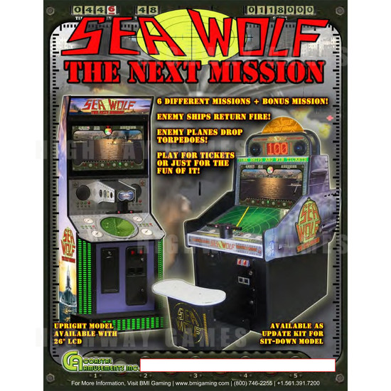 Sea Wolf: The Next Mission - Upright Arcade Model - Brochure