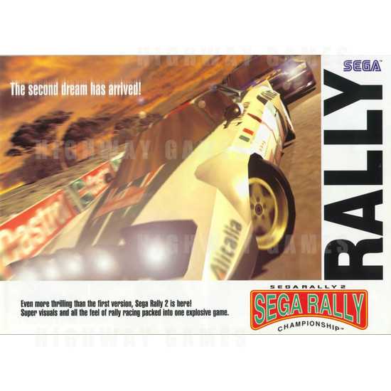 Sega Rally 2 DX Arcade Machine - Brochure Front