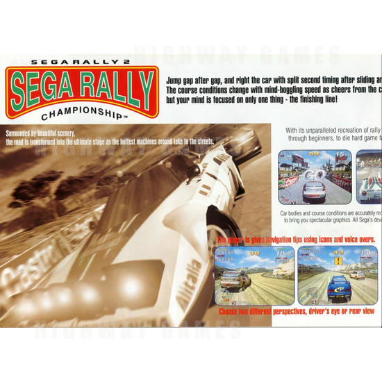 Sega Rally 2 DX Arcade Machine - Brochure Inside 01