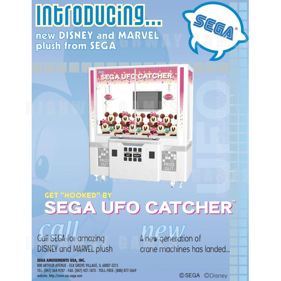 Sega UFO Catcher - Brochure Front