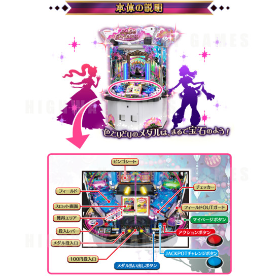 Shadow Princess Medal Arcade Machine - How To Play - Japanese Version