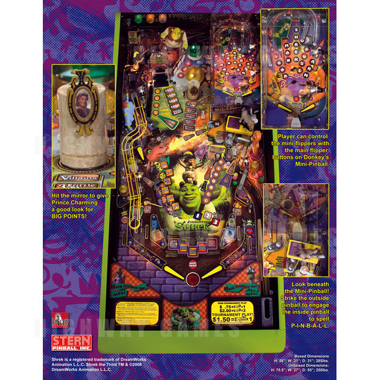 Shrek Pinball (2008) - Brochure Back