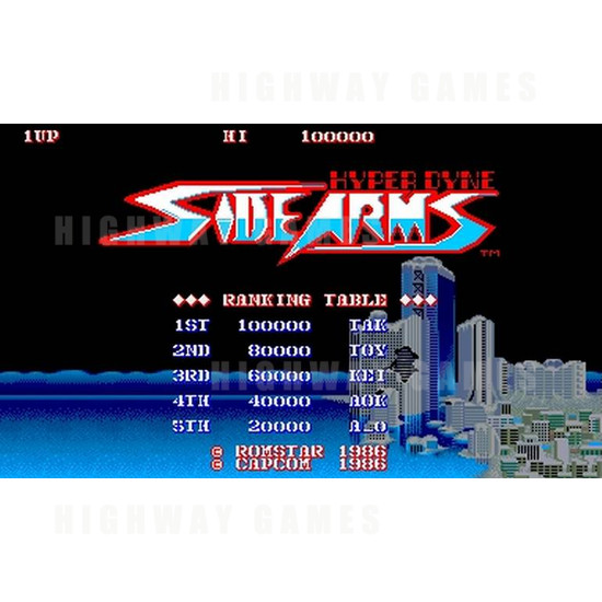Side Arms - Title Screen 50KB JPG