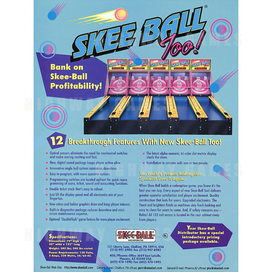 Skee Ball Too - Brochure 172KB JPG