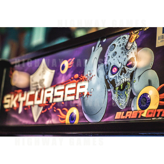 SKYCURSER Shooter Arcade Game - Cabinet header