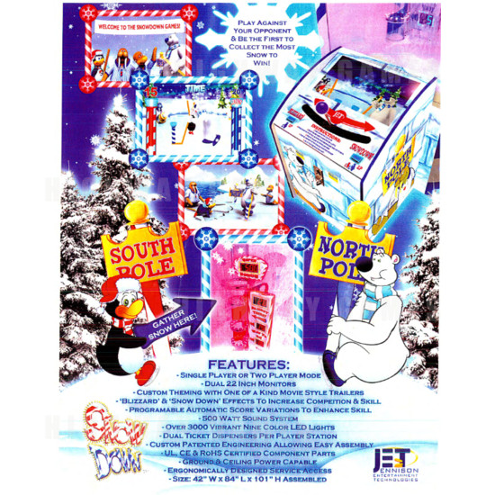 Snow Down Arcade Machine - Snow Down Arcade Machine - Brochure