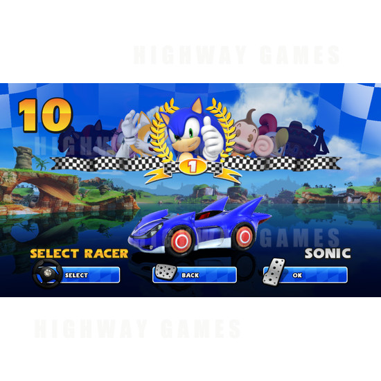 Sonic and Sega All-Stars Racing Twin Arcade Machine - Screenshot