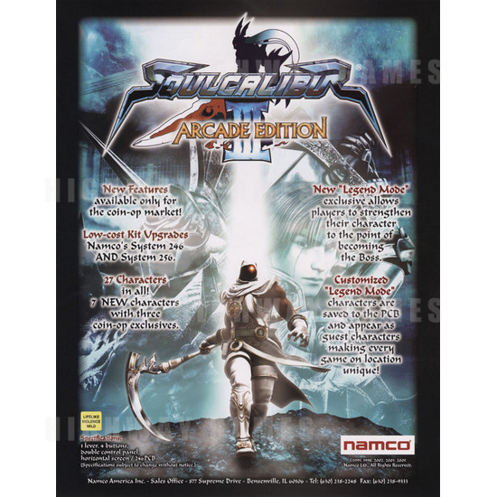 Soul Calibur 3: Arcade Edition - Brochure
