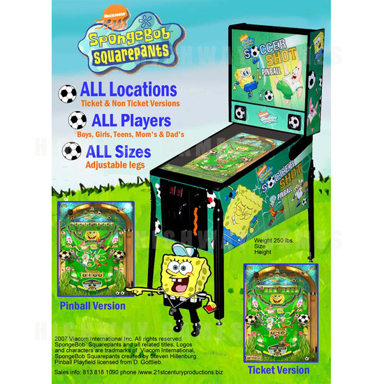 Spongebob Soccer Shot Pinball (2008) - Brochure