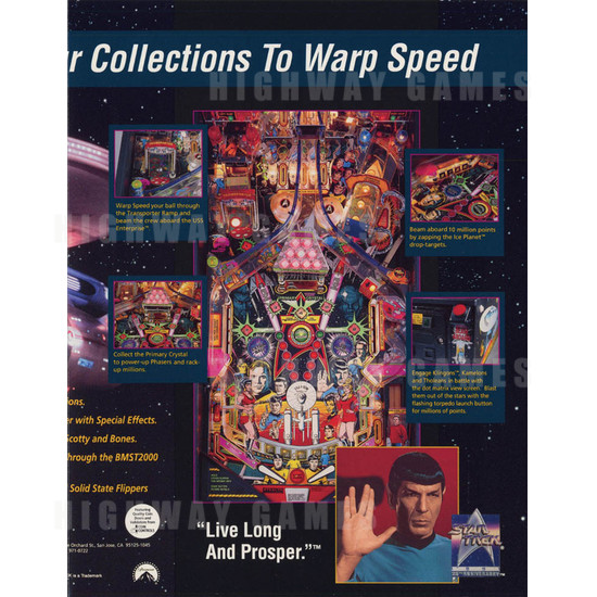 Star Trek Pinball (1991) - Brochure