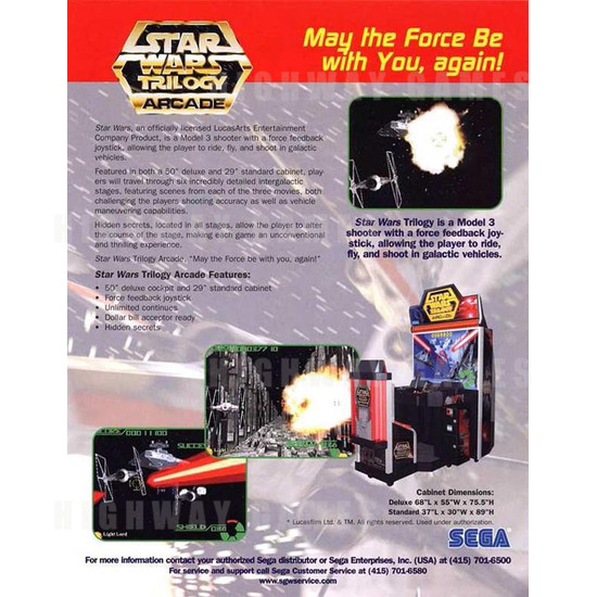 Star Wars Trilogy Arcade Machine - Brochure