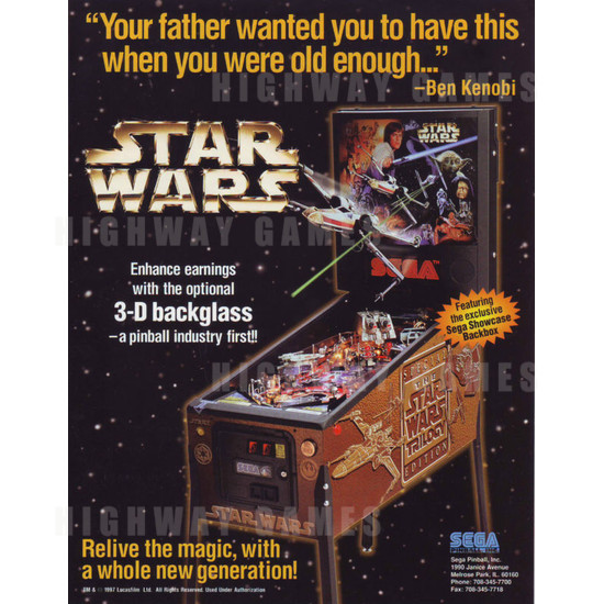 Star Wars Trilogy Pinball Machine (1997) - Star Wars Trilogy Pinball Machine - Brochure