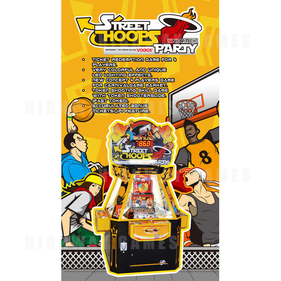 Street Hoops Party Arcade Machine - Street Hoops Party Arcade Machine Flyer