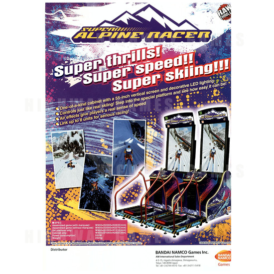 Super Alpine Racer Arcade Machine - Brochure