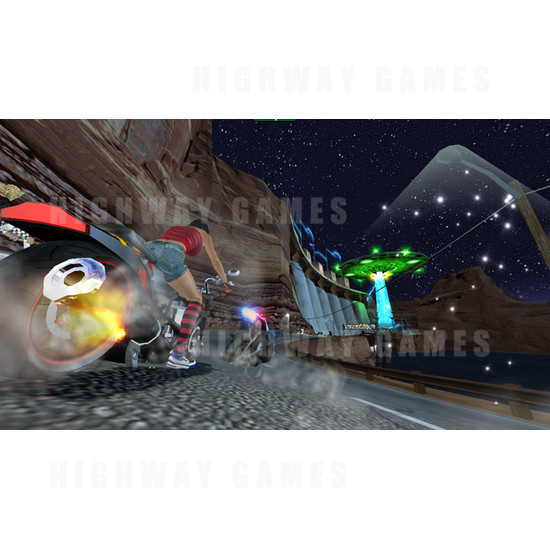 Super Bikes 2 Arcade Machine - Screenshot